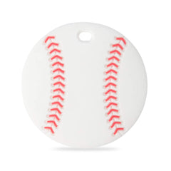 AmazingM Baseball teether closeup with textured surface for gum soothing.