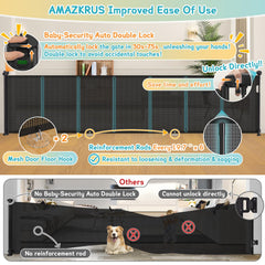 AMAZKRUS retractable gate auto-lock mechanism in action.