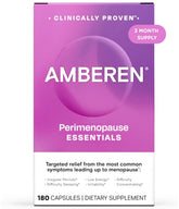 Amberen Perimenopause bottle front showing non-hormonal balance support for women.