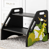 AMBIRD toddler step stool with dinosaur design, ideal for reaching the sink
