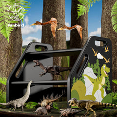 AMBIRD two-step stool close-up showing non-slip pads for safety