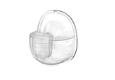 Ameda GLO collection cup front view highlighting 6 oz capacity for milk collection.