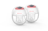 Ameda GLO wearable pump on the go for hands-free pumping.
