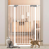 Amibud 51-inch gate front view highlights tall design that blocks jumpers