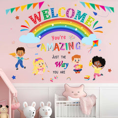 Amimagen classroom wall stickers add colorful motivation to learning spaces