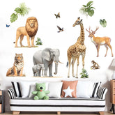 Amimagen forest animals monkey wall sticker for kids' room; easy peel-and-stick decor.