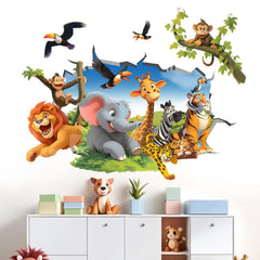 Amimagen Jungle Animals giraffe wall decal brightens a child's space