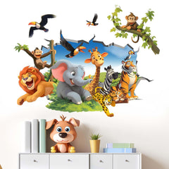 Amimagen Jungle Animals monkey wall decal for playful nursery decor