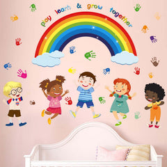 Amimagen kids room classroom wall stickers offer easy to apply decor for learning spaces