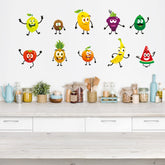 Amimagen banana wall sticker for kitchen decor; waterproof and residue-free.