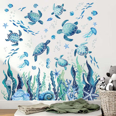 Amimagen Ocean Sea Turtle Wall Stickers brighten nurseries with playful marine imagery