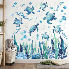 Amimagen under the sea marine theme decor creates kid-friendly walls instantly