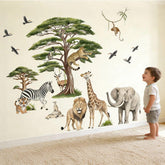 Amimagen woodland animal wall decals pack creates a cozy nursery woodland scene