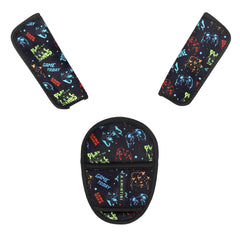 Amintiri plush shoulder pad on car seat strap for gentle comfort