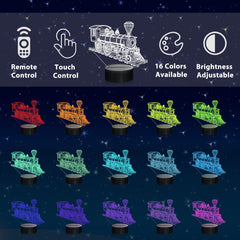 Ammonite Train Night Light color cycle mode for dynamic bedtime mood