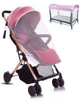 AMORBASE Stroller Mosquito Net 2-Pack folded for travel and protection