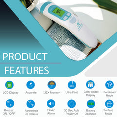 Amplim fever alarm indicator alerts for elevated temperatures