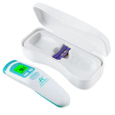 Amplim AmpMed non-contact forehead thermometer with case for hygienic quick checks