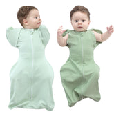 Amrcbb Baby Sleep Sack with arms-up cuffs promotes natural sleep for newborns.