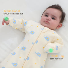 Amrcbb swaddle sack two-way zipper enables easy diaper changes at night.