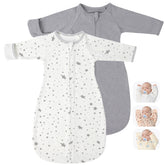 Amrcbb transitional swaddle sack arms-up sleeves support calm newborn sleep.