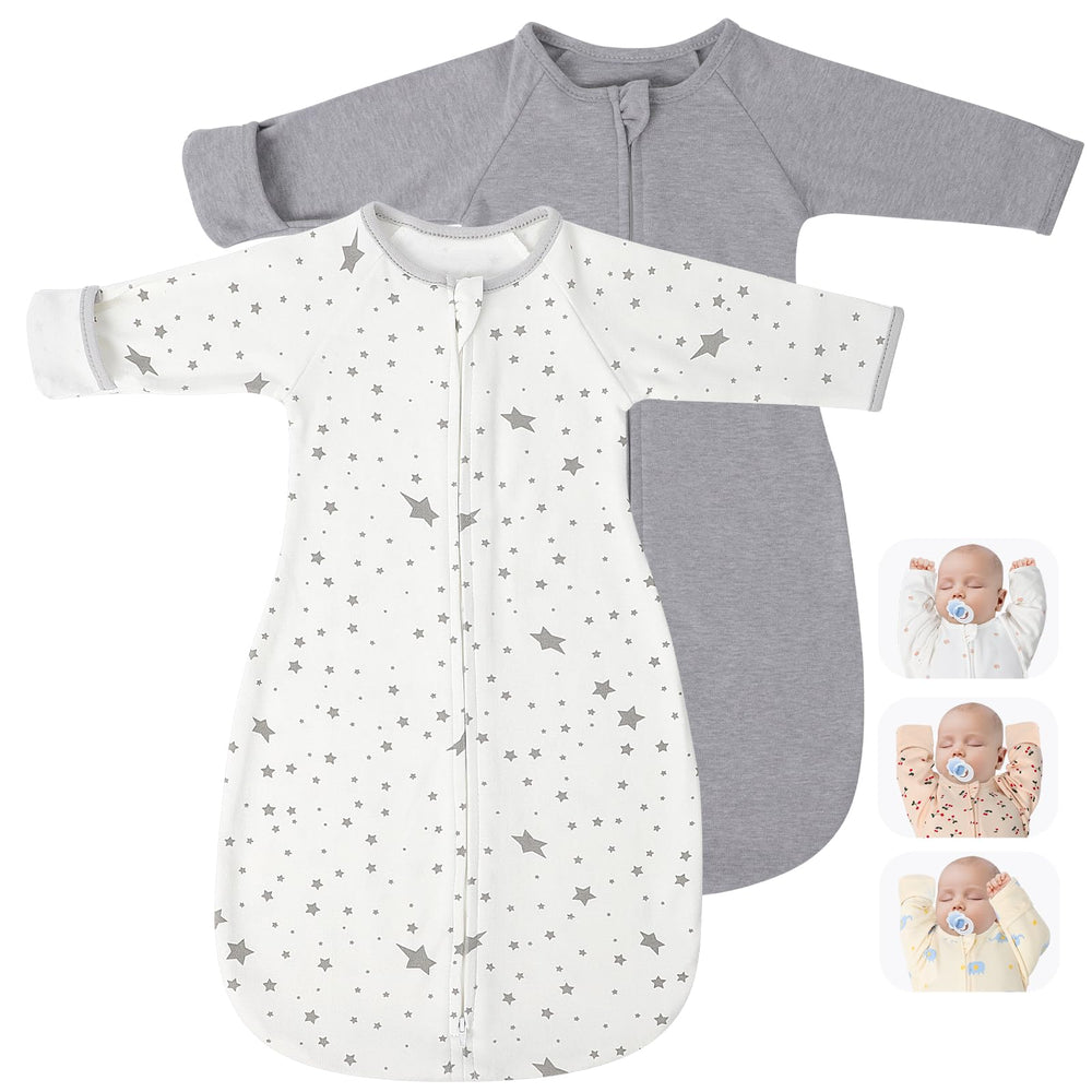 Amrcbb transitional swaddle sack arms up for calmer sleep and easy positioning.