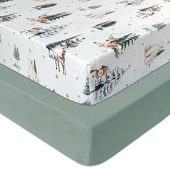 AMROSE microfleece crib sheets close-up texture highlighting soft warmth