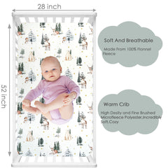 AMROSE crib sheets showing 8-inch pocket and full elastic for secure fit