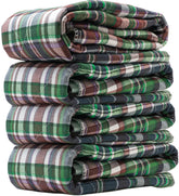 AMU Solutions washable bed pad front view in warm plaid, protects sheets during overnight use.