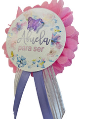 Amy's Bubbling Boutique butterfly pin featuring satin ribbons for festive accents