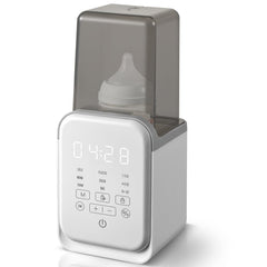 AMZBABYCHEF bottle warmer front view, ideal for bedside feeds.