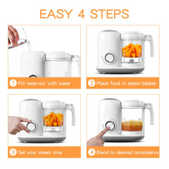 BPA-free Tritan material ensures safe, clean baby food preparation
