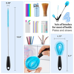AnDocK narrow-neck bottle brush provides 360-degree reach for tough corners