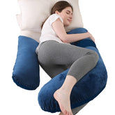 Anfrandce pregnancy pillow full-body setup supports all-night comfort and alignment.