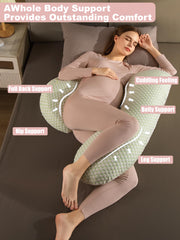 Anfrandce pregnancy pillow wrap-around arms for snug, customizable support