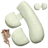 Anfrandce full-body support pillow for comfortable pregnancy sleep.