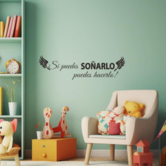 ANFRJJI large kids room wall sticker inspires dreaming big in play areas