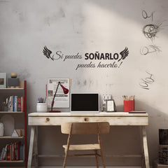 ANFRJJI nursery decor wall decal with wings is easy to apply