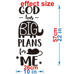 ANFRJJI God-themed decal with inspirational quote for kids' rooms.