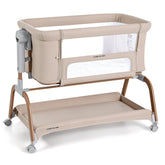ANGELBLISS 3-in-1 bassinet with bedside sleeper close to mom for night feeds.