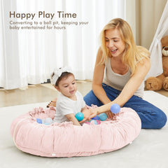 ANGELBLISS large play space supports safe tummy time.