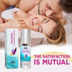 ANGELYCIA Tightening Cream being applied to intimate skin for daily comfort and hydration.