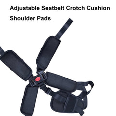 Anglepingping adjustable 5-point strap shown for quick resizing.
