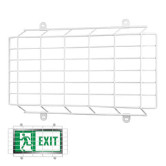 Angoily Iron Exit Sign Cover front view protects emergency lighting in busy hallways