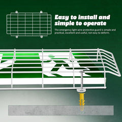 Angoily Iron Exit Sign Cover side view reinforces protection against kicks for public spaces