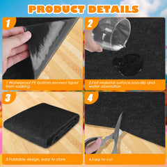Anicuta playmat with non-slip bottom PVC stays steady on varied grounds.