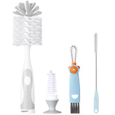 Anivona baby bottle brush set with 3-in-1 head for deep bottle cleaning