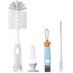 Anivona baby bottle brush set with 3-in-1 head for deep bottle cleaning