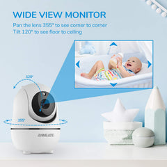 ANMEATE baby monitor night vision delivers clear footage in dim light