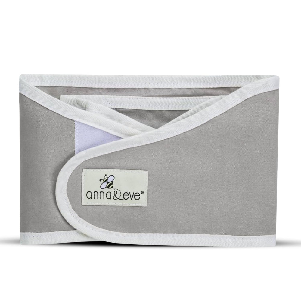 Anna & Eve Baby Swaddle Strap with closed closure for secure, gentle wrap.
